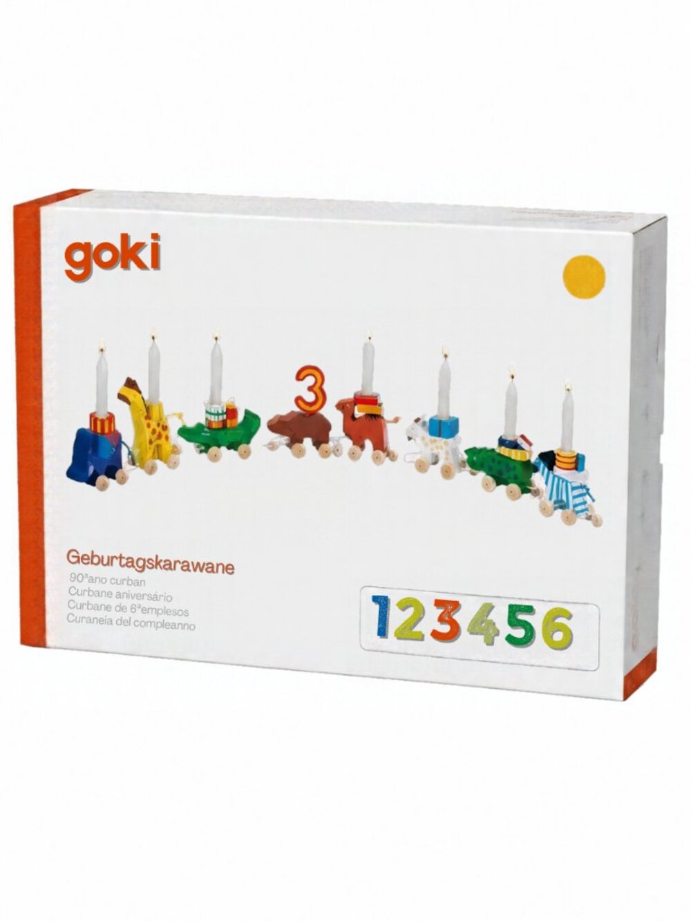NWT Goki Wooden Toys Birthday Animals Caravan